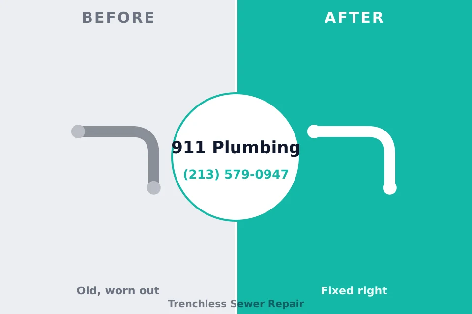 Before and after: plumbing repair Sardis City, AL